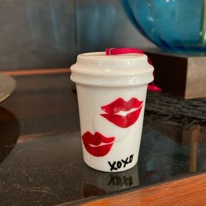 EUC holiday 2015 Starbucks kisses mug ornament